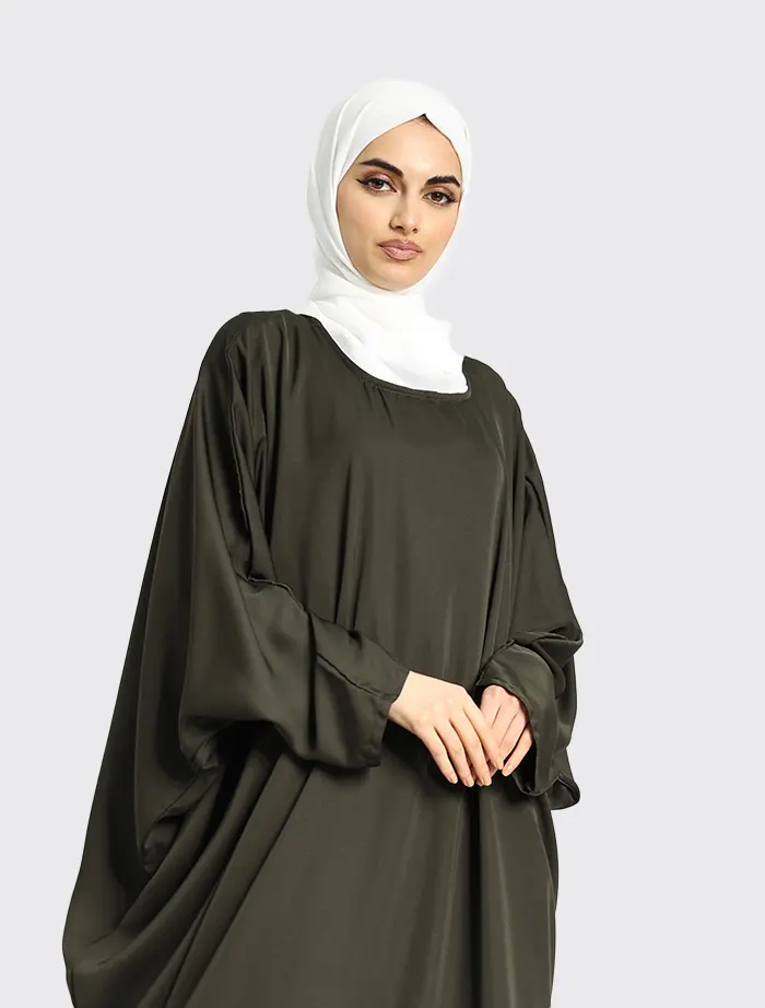 Khaki Batwing Abaya